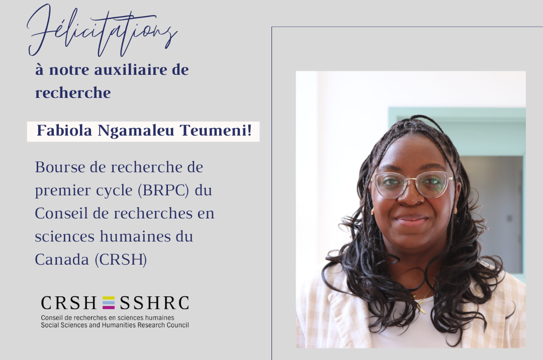 Fabiola Ngamaleu Teumeni, récipiendaire d’une bourse de premier cycle du CRSH